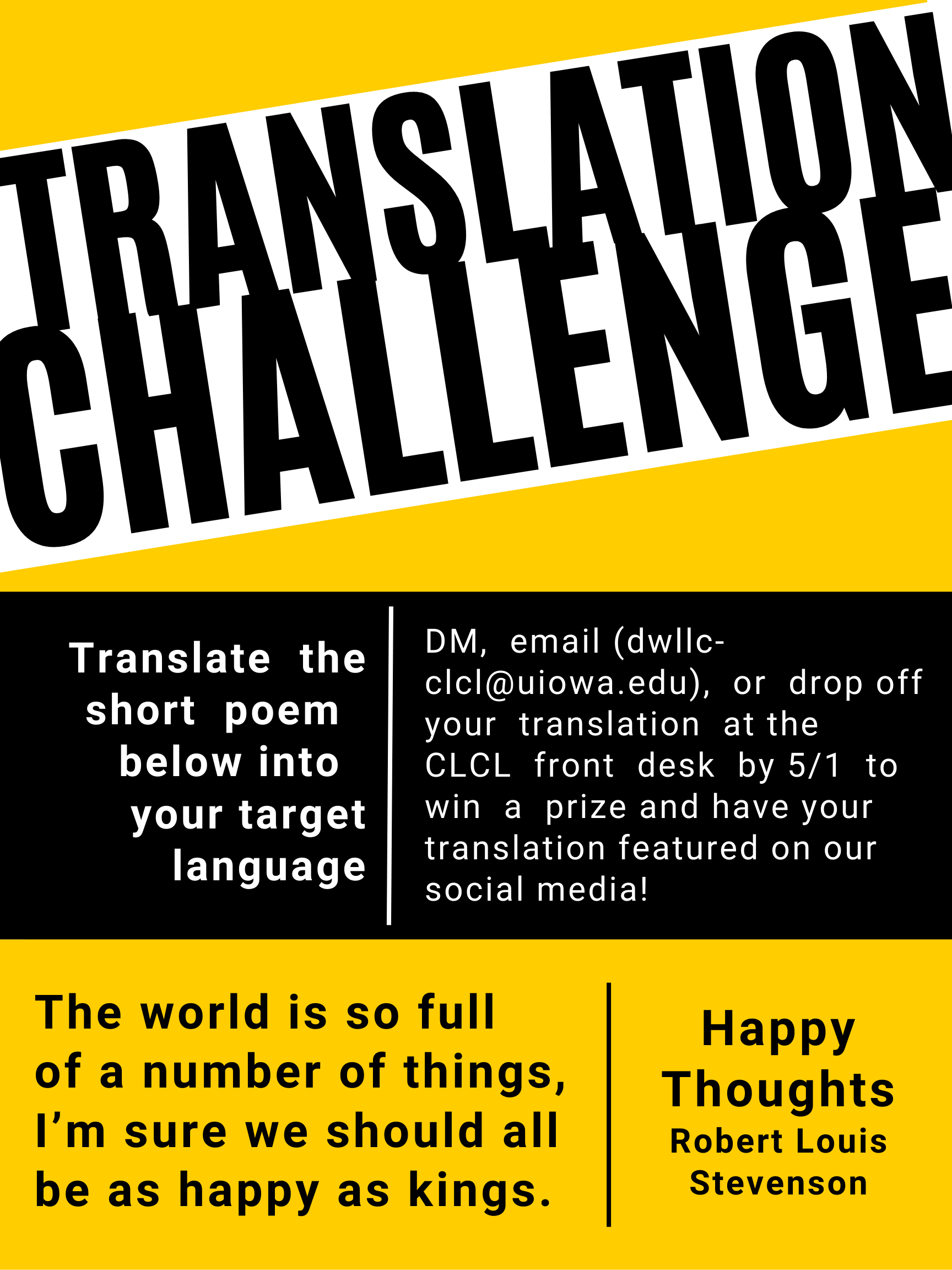 Translation Challenge | Languages, Linguistics, Literatures, and ...