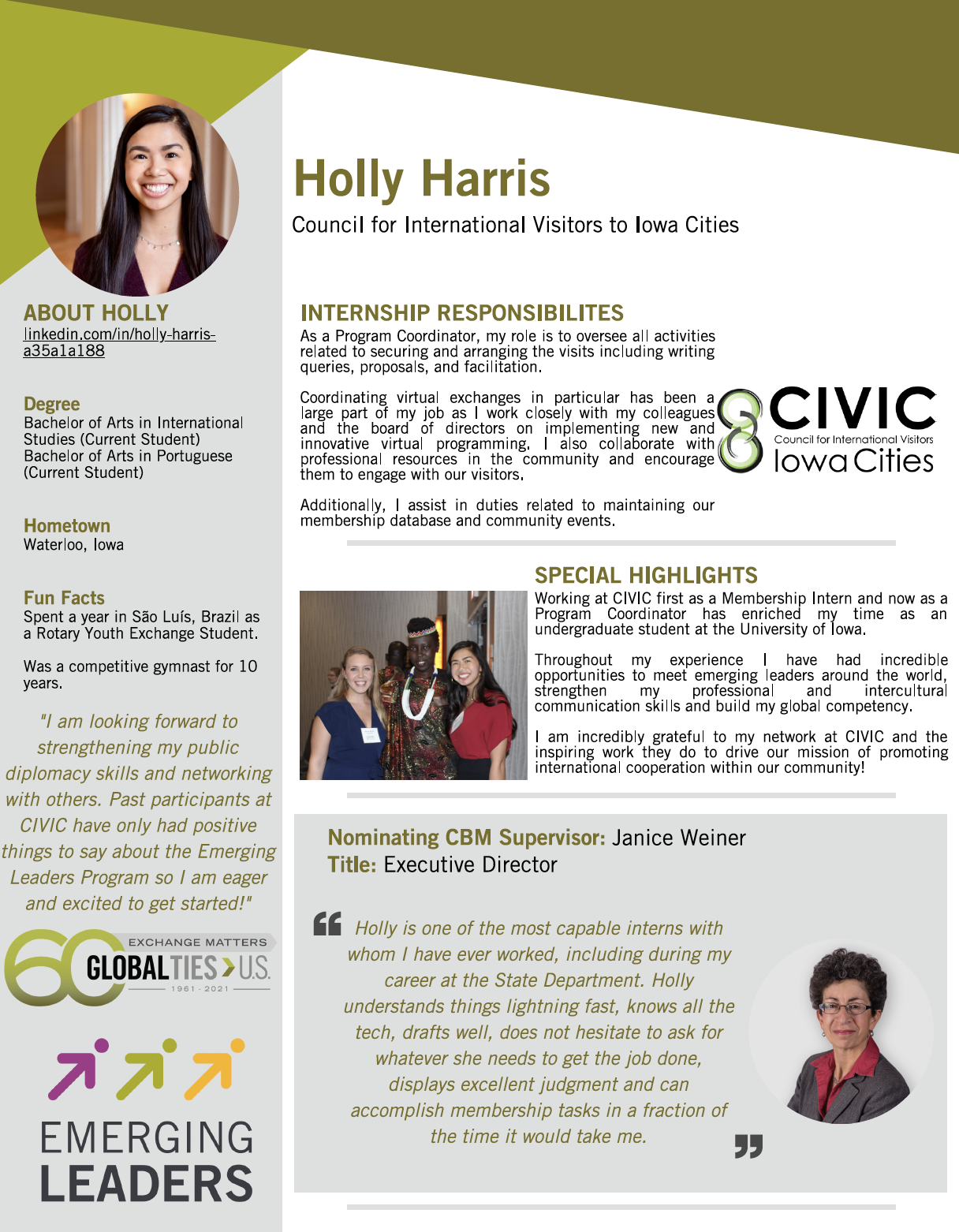 Visual Resume for Holly Harris