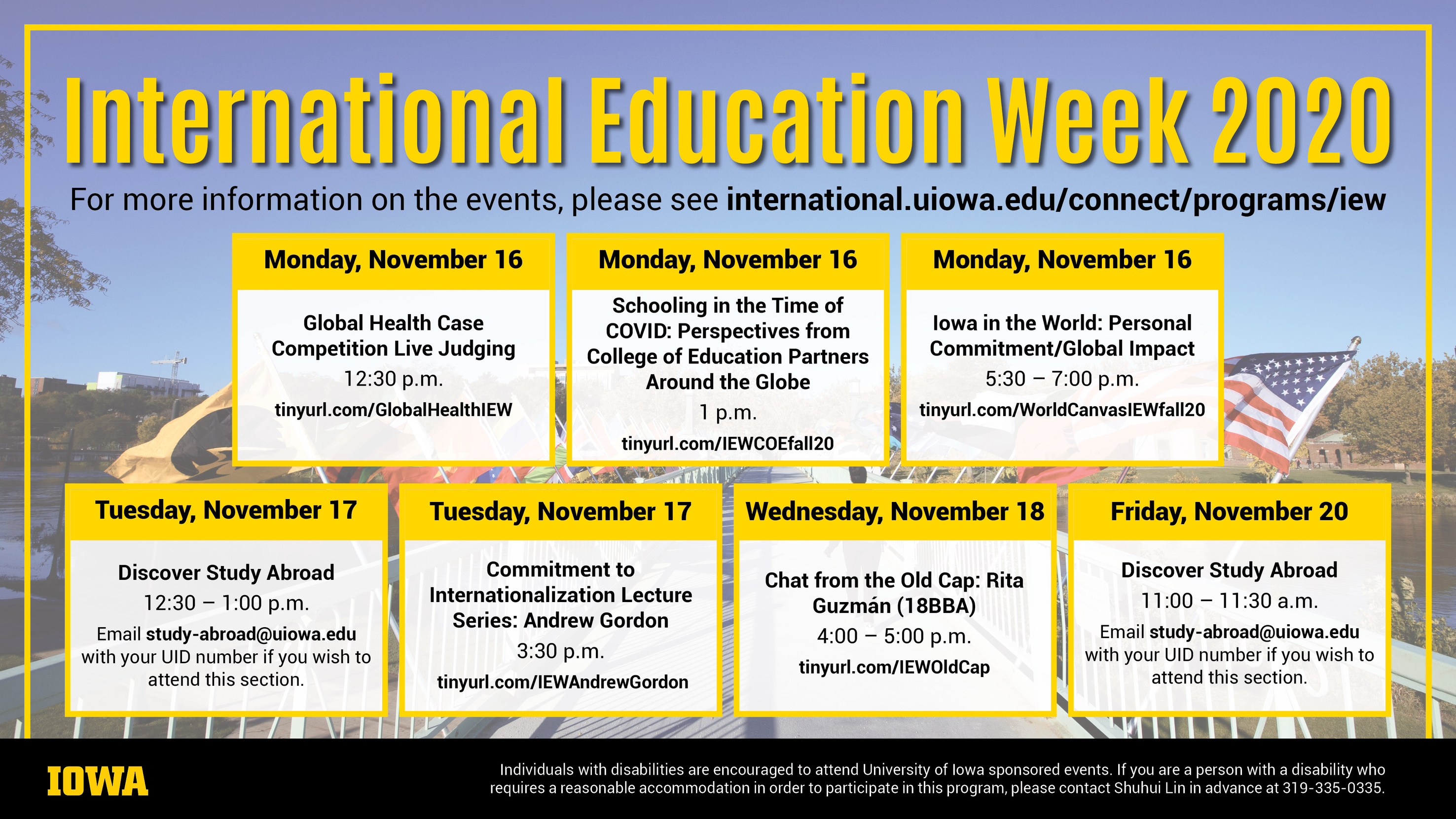 International Education Week 2020 Poster