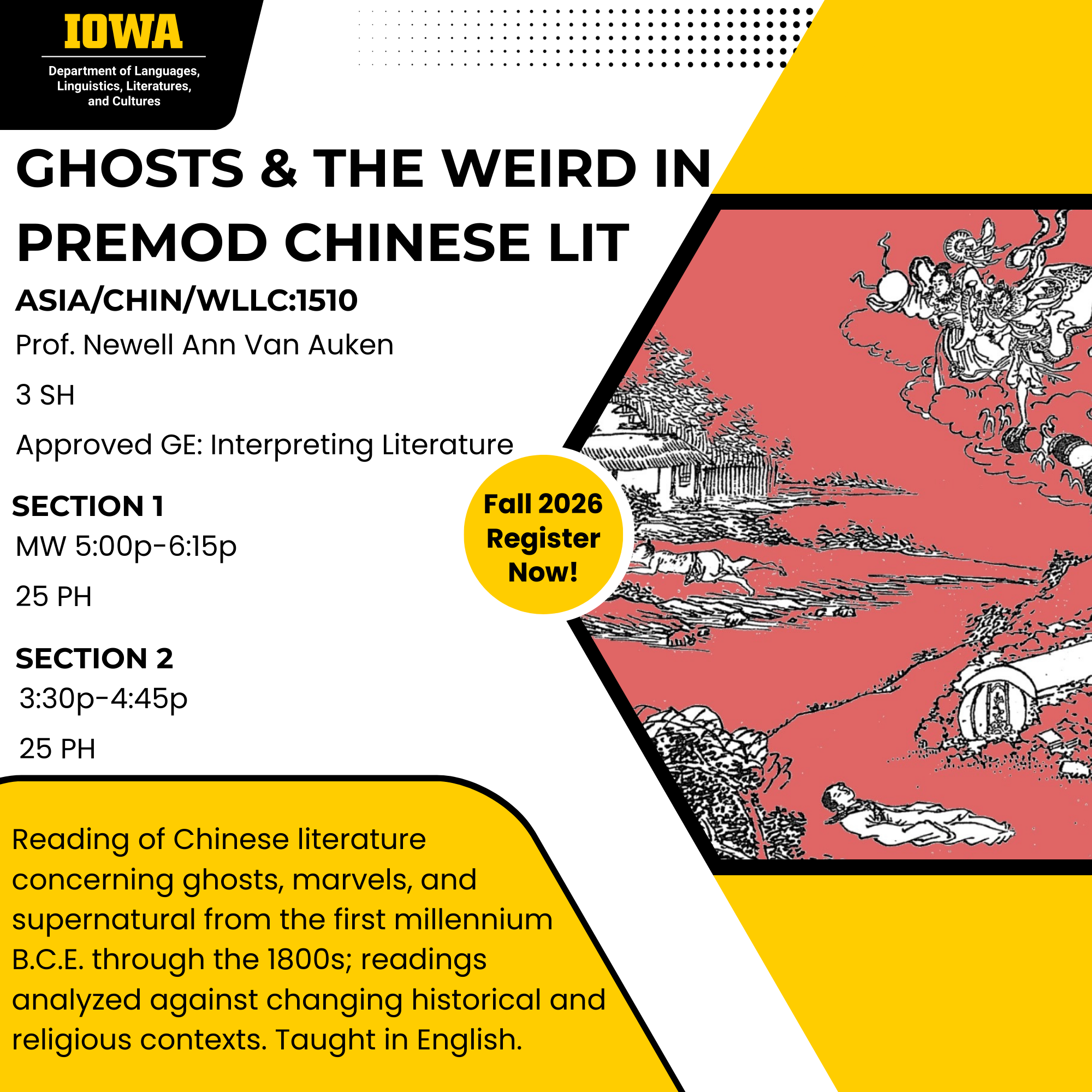 Information about the Fall 2026 course ASIA/CHIN/WLLC:1510 - information in the image can be found by clicking the image or the associated link