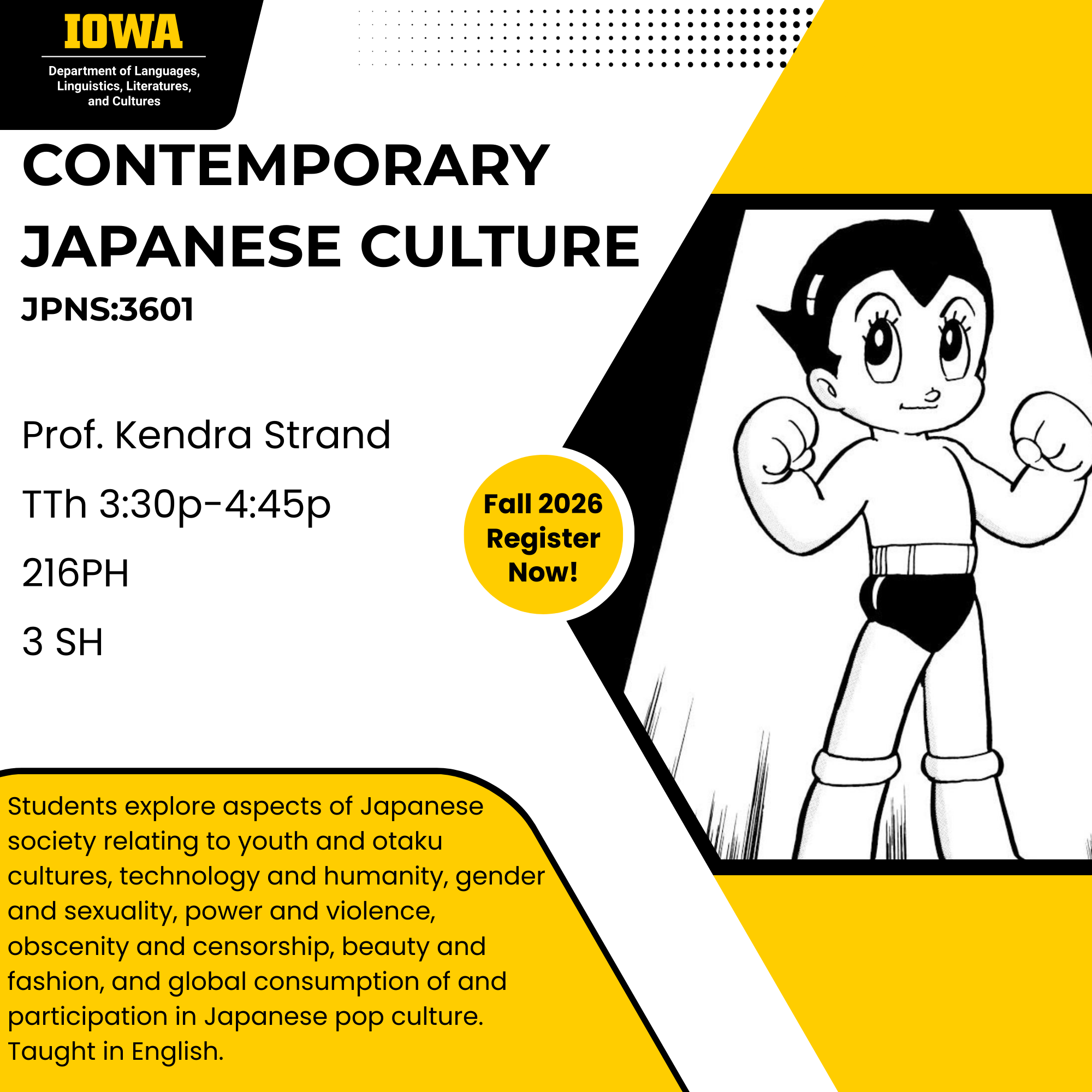 Information about the Fall 2026 course JPNS:3601 - information in the image can be found by clicking the image or the associated link