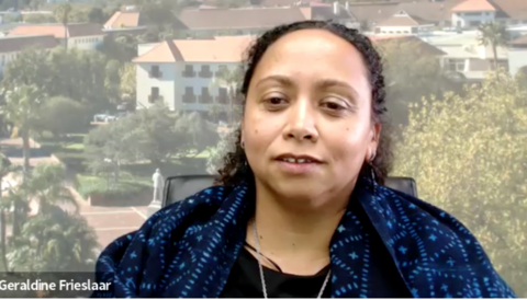 Screenshot of Geraldine Frieslaar video call