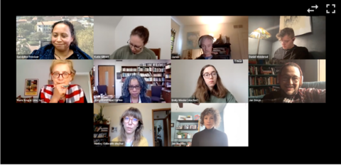 Screenshot of class video call