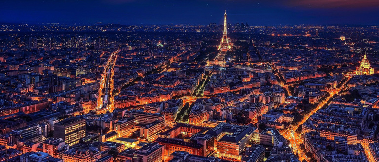 Aeriel view of the city of Paris