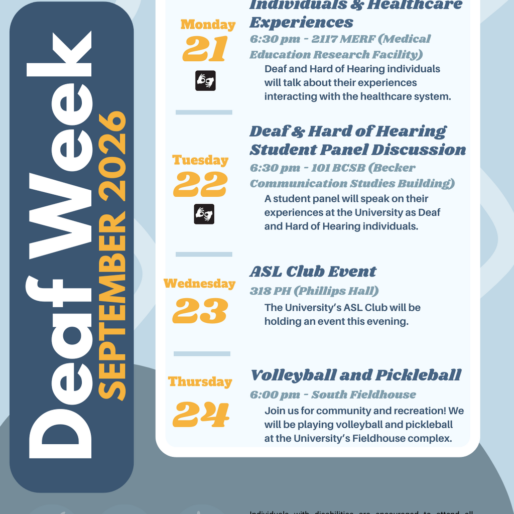 Deaf and Hard of Hearing Student Panel Discussion promotional image