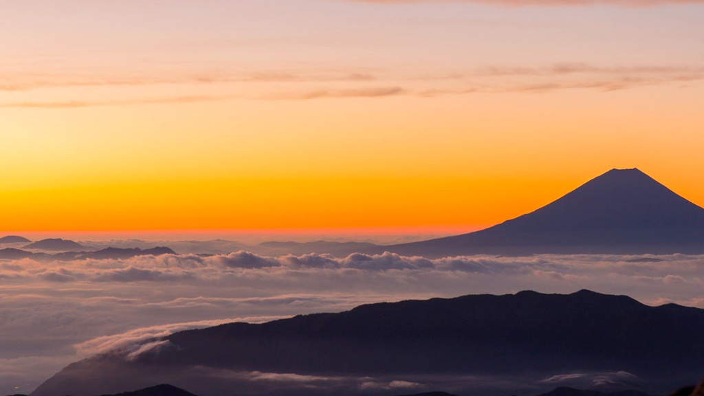 Mount Fuji at sunset
