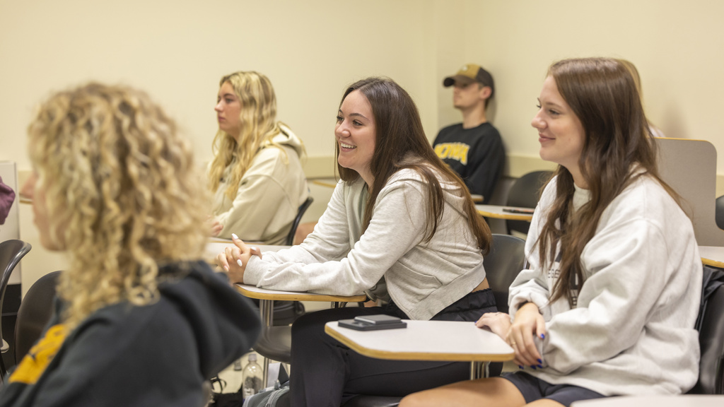 students in classroom discussing